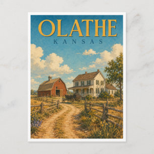 Olathe Kansas Mahaffie Farm GeoSaga Briefkaart