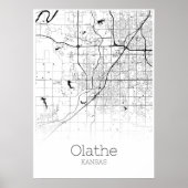 Olathe Map - Kansas - City Map Poster (Voorkant)