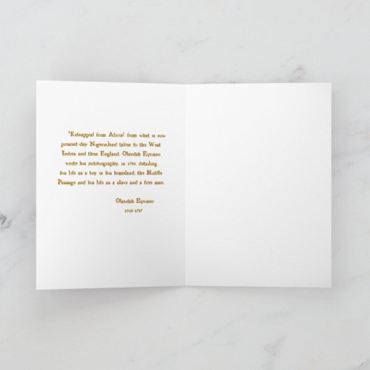 Olaudah vertelt quiano-altijd Uw Eigen Verhalen Kaart (Binnen)