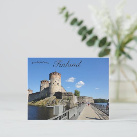 Olavinlinna Castle in Savonlinna Finland Briefkaart (Staand voorkant)