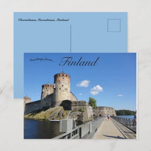 Olavinlinna Castle in Savonlinna Finland Briefkaart (Voorkant / Achterkant)