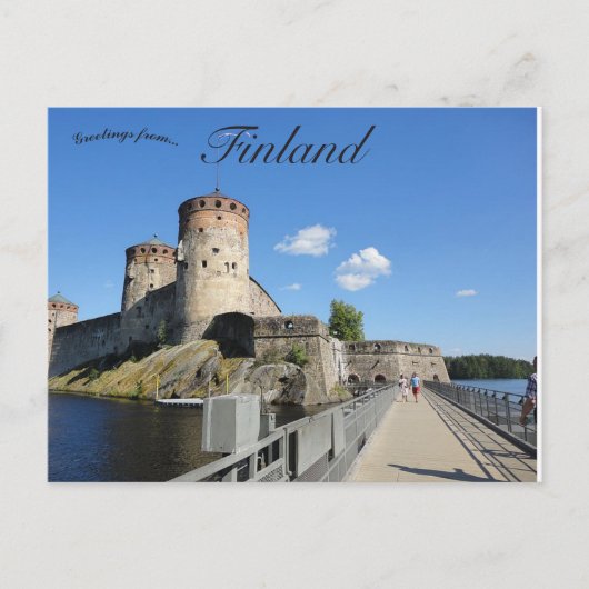Olavinlinna Castle in Savonlinna Finland Briefkaart (Voorkant)