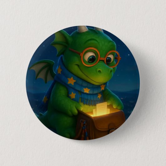 Olbas de vriendelijke draak ronde button 5,7 cm (Voorkant)