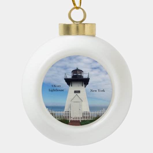 Olcott Lighthouse ball of snowflake ornament (Voorkant)