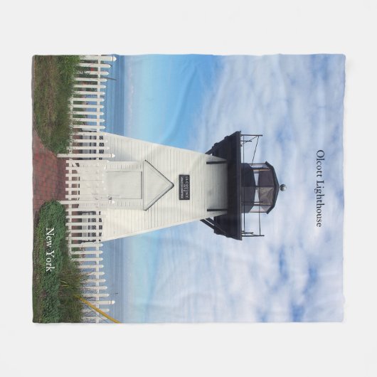 Olcott Lighthouse Fleece Deken (Voorkant (Horizontaal))