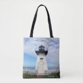 Olcott Lighthouse over de hele canvas tas (Voorkant)