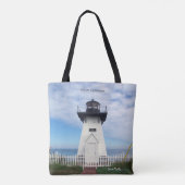 Olcott Lighthouse over de hele canvas tas (Achterkant)