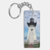 Olcott Lighthouse rect. acryl sleutelketen Sleutelhanger (Voorkant Links)