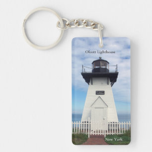Olcott Lighthouse rect. acryl sleutelketen Sleutelhanger