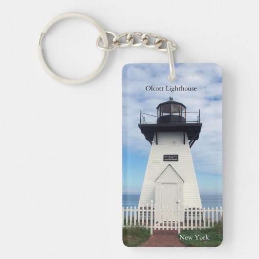 Olcott Lighthouse rect. acryl sleutelketen Sleutelhanger (Voorkant)