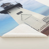Olcott Lighthouse sherpa blanket Deken (3/4)