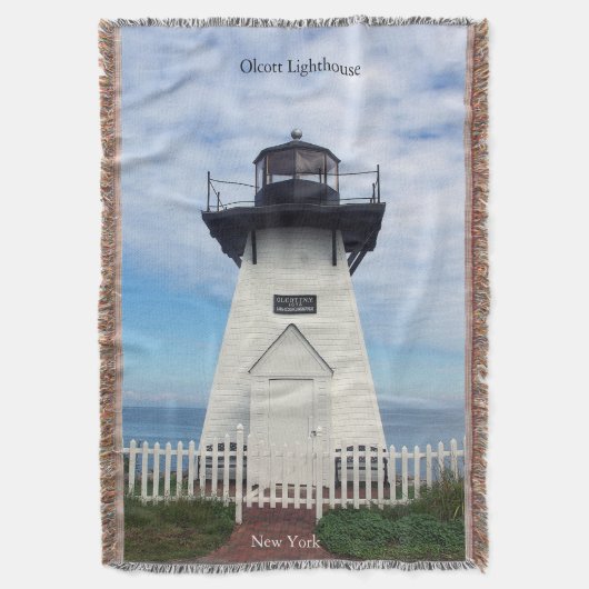 Olcott Lighthouse Throw Blanket Deken (Voorkant Verticaal)