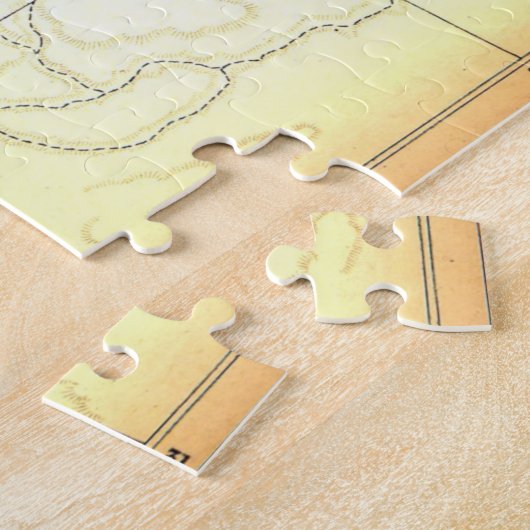 Old 1020BC Saul Palestine Map Legpuzzel (Zijkant)