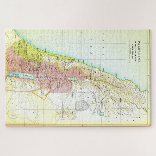 Old 1020BC Saul Palestine Map Legpuzzel (Horizontaal)