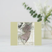 Old 1777 New Jersey Map Briefkaart (Staand voorkant)