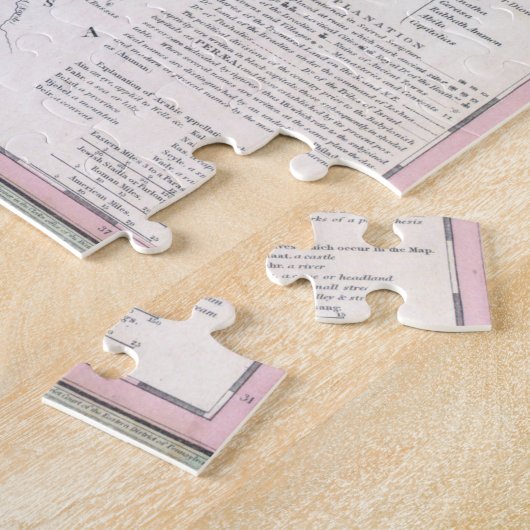 Old 1836 Historic State of Palestine Map Legpuzzel (Zijkant)