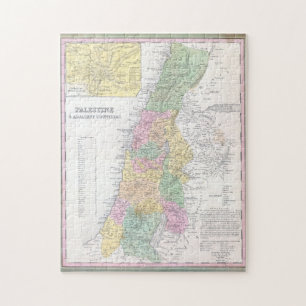 Old 1836 Historic State of Palestine Map Legpuzzel