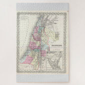 Old 1855 Historic State of Palestine Jerusalem Legpuzzel (Verticaal)