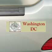 Old 1862 Washington District of Columbia Map Bumpersticker (Op auto)