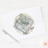 Old 1862 Washington District of Columbia Map Ronde Sticker (Envelop)