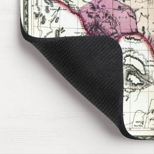 Old 1866 Texas Map Muismat (Hoek)