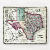Old 1866 Texas Map Muismat (Voorkant)