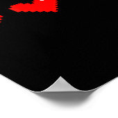 Old 8 Bit Heart Arcade Retro Xel Gamer Valentine's Poster (Hoek)