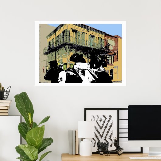 Old Absinthe House Brass Band Poster (Thuiskantoor)