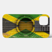 Old Acoustic Guitar with Jamaican Flag Case-Mate iPhone Case (Achterkant (horizontaal))