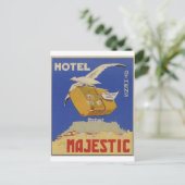 Old Advert Athens Greece Hotel Majestic Briefkaart (Staand voorkant)