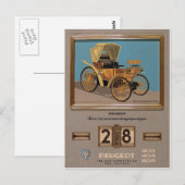 Old Advert Greece Peugeot Briefkaart (Voorkant / Achterkant)