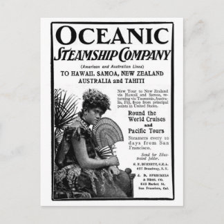 Old Advert Oceanic Steamship Company Briefkaart