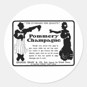 Old Advert Pommery Champagne Ronde Sticker
