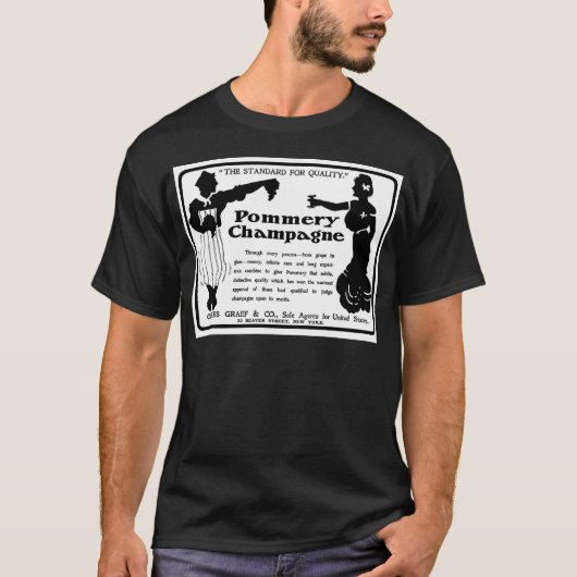 Old Advert Pommery Champagne T-shirt (Voorkant)