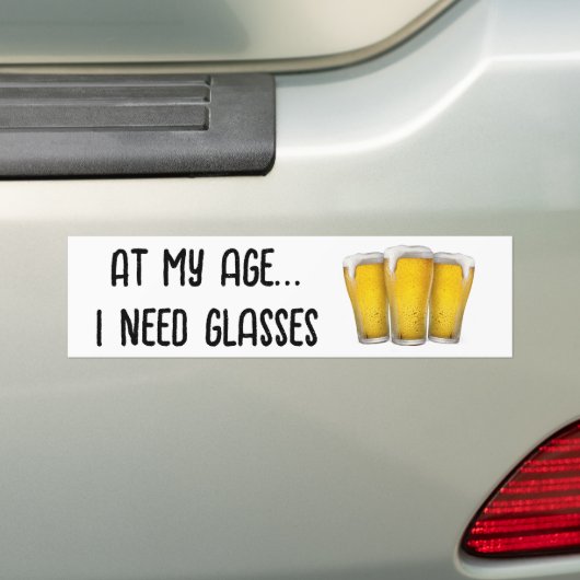 Old Age Bumper Snicker Bumpersticker (Op auto)