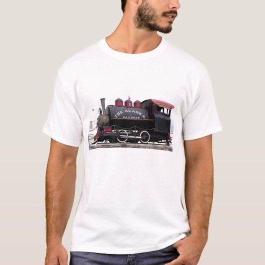 Old Alaska Railroad stoomengine, Anchorage, AK T-shirt (Voorkant)