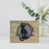 Old Alley Cat Jazz Bar Briefkaart (Staand voorkant)