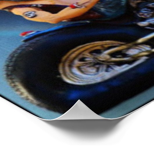 Old American Biker Poster (Hoek)