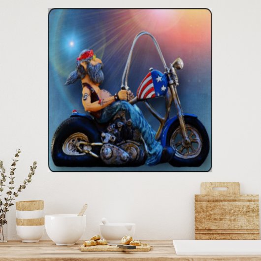 Old American Biker Poster (Keuken)
