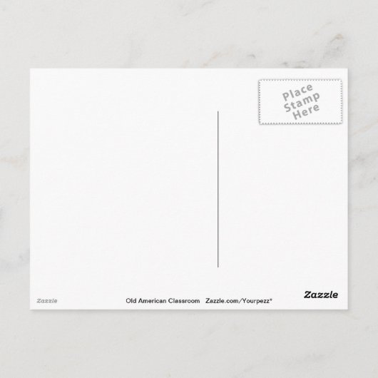 Old American Classroom Briefkaart (Achterkant)