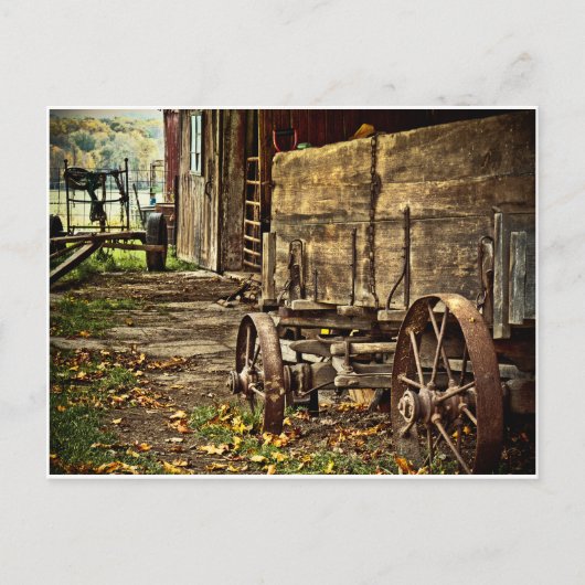 Old Amish Wagon Briefkaart (Voorkant)