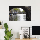 Old Amsterdam Bridge Poster (Thuiskantoor)