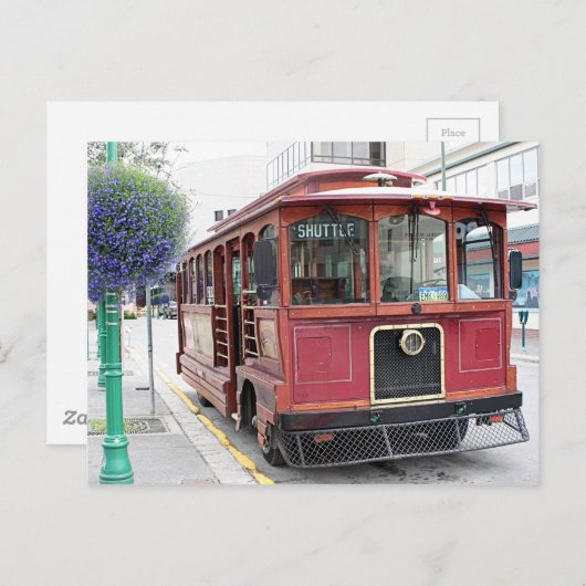 Old Anchorage trolley, Alaska Briefkaart (Voorkant / Achterkant)