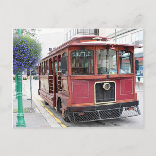 Old Anchorage trolley, Alaska Briefkaart