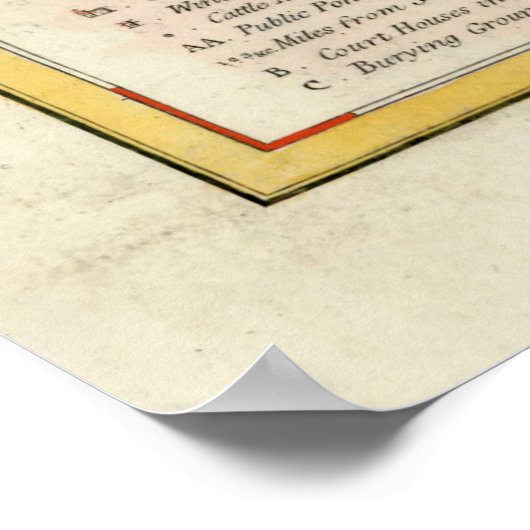 Old Antigua Map (1794)  Waladli Island Poster (Hoek)