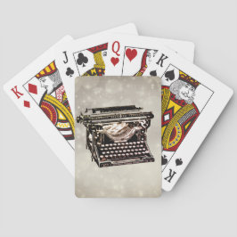 Old Antique Vintage Typewriter Collectible Pokerkaarten