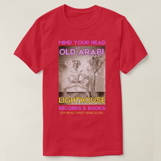 Old Arabi Lighthouse Records boekenshirt T-shirt (Design voorkant)