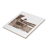 Old Architecture Castle Sketch Tegeltje (Zijkant)