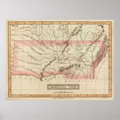 Old Arkansas Territory Map (1817) Poster (Voorkant)