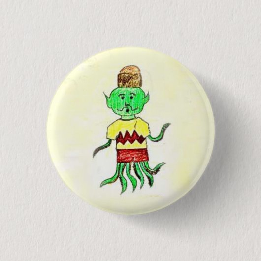 Old Art Metrognome Vein Ronde Button 3,2 Cm (Voorkant)